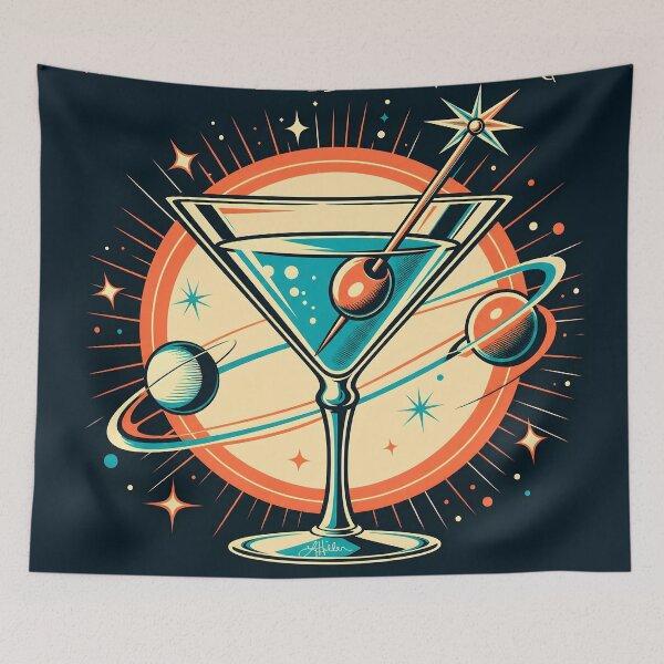 Item preview, Welcome To The Atomic Martini Club in Orbit designed and sold by Lee Hiller Designs.