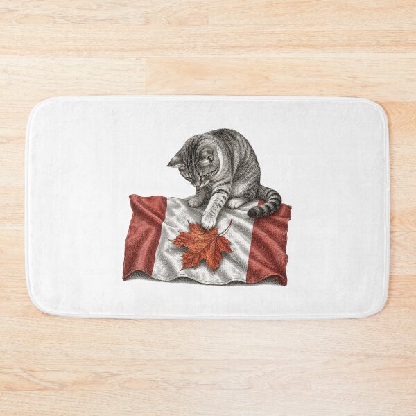 Item preview, Tabby Cat on Canada Flag with Maple Leaf designed and sold by Aguri-tei.