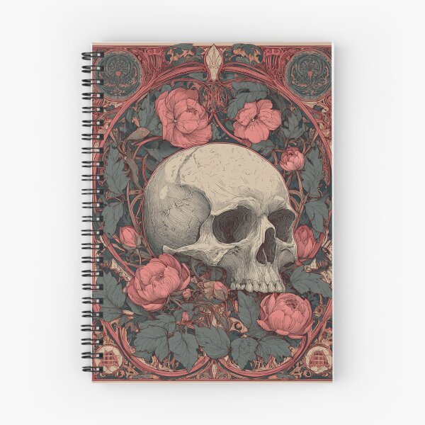 Item preview, Art nouveau skull designed and sold by MendaciousMina.