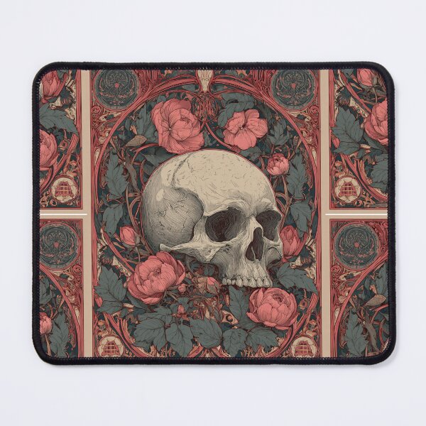 Item preview, Art nouveau skull designed and sold by MendaciousMina.