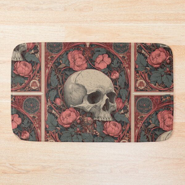 Item preview, Art nouveau skull designed and sold by MendaciousMina.