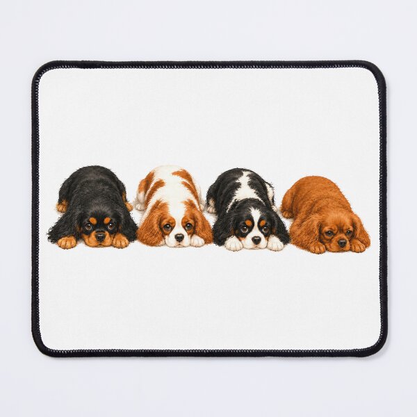 Item preview, Cavalier King Charles Spaniel Puppies Refusing Walk Time Funny Dog Moment designed and sold by SakuraWaStyle.