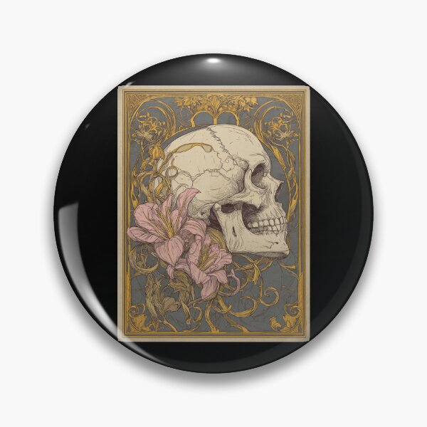 Item preview, Art nouveau skull designed and sold by MendaciousMina.