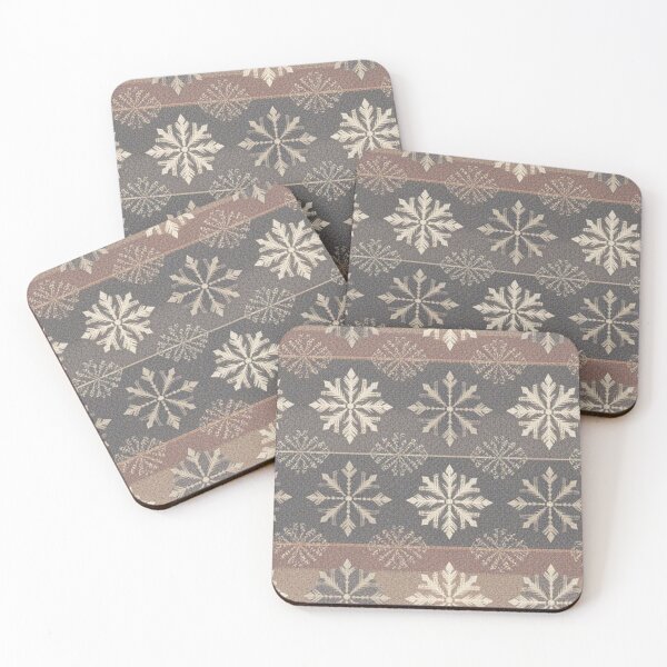 Item preview, Cozy Nordic Christmas Snowflake Pattern Muted Beige Winter Sweater Ornament designed and sold by LYAN-STORE.