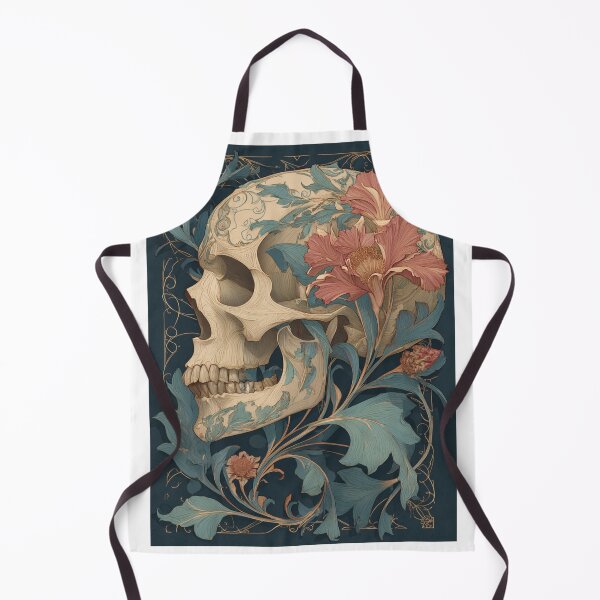 Item preview, Art nouveau skull designed and sold by MendaciousMina.
