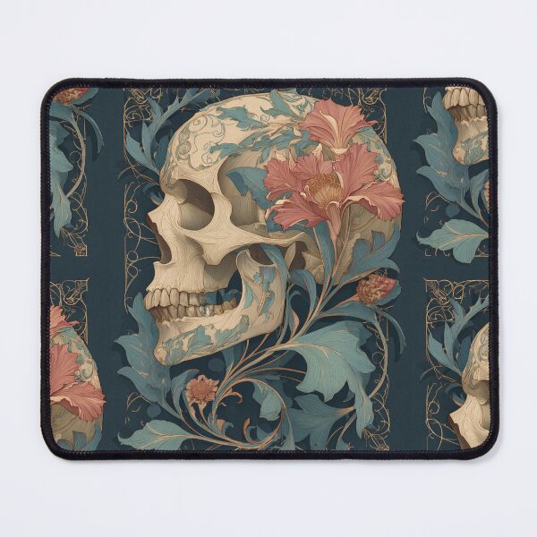 Item preview, Art nouveau skull designed and sold by MendaciousMina.