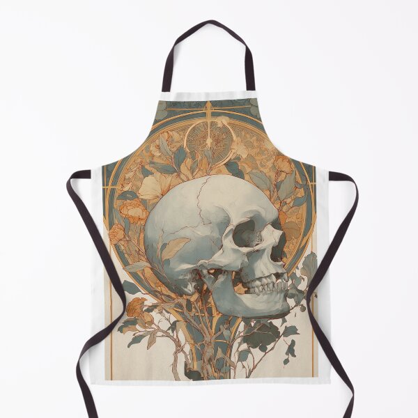 Item preview, Art nouveau skull designed and sold by MendaciousMina.
