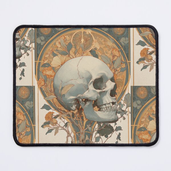 Item preview, Art nouveau skull designed and sold by MendaciousMina.