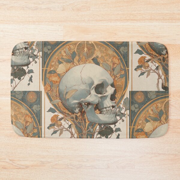 Item preview, Art nouveau skull designed and sold by MendaciousMina.