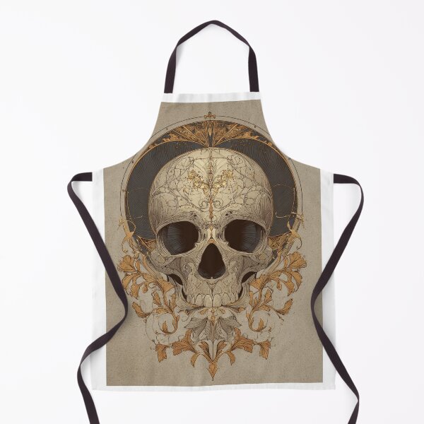 Item preview, Art nouveau skull designed and sold by MendaciousMina.