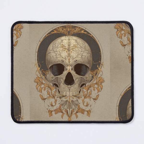 Item preview, Art nouveau skull designed and sold by MendaciousMina.