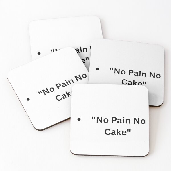 Item preview, No Pain No Cake Funny Gym Fitness Slogan designed and sold by Shivhar19.