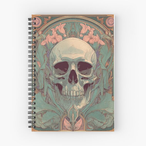 Item preview, Art nouveau skull designed and sold by MendaciousMina.