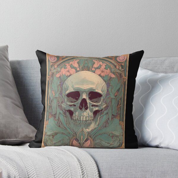 Item preview, Art nouveau skull designed and sold by MendaciousMina.