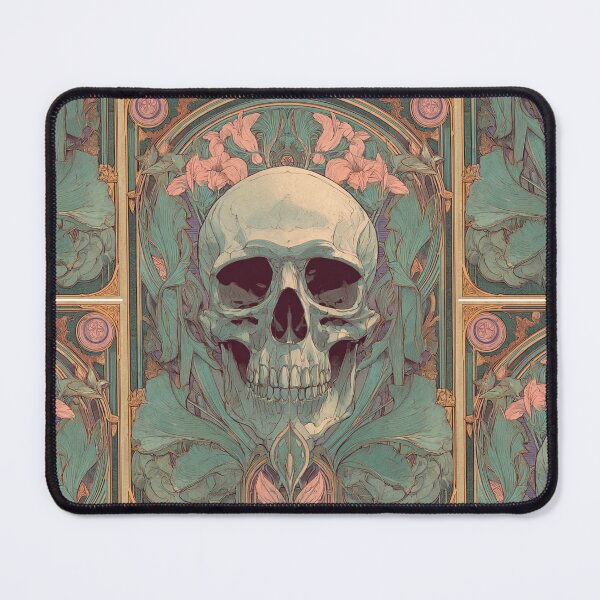 Item preview, Art nouveau skull designed and sold by MendaciousMina.