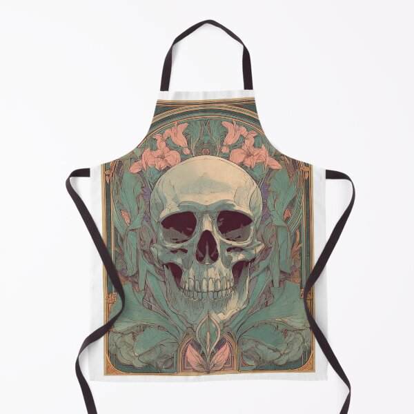 Item preview, Art nouveau skull designed and sold by MendaciousMina.