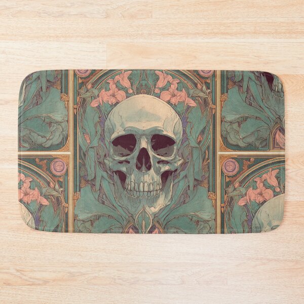 Item preview, Art nouveau skull designed and sold by MendaciousMina.