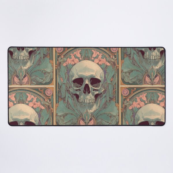Item preview, Art nouveau skull designed and sold by MendaciousMina.