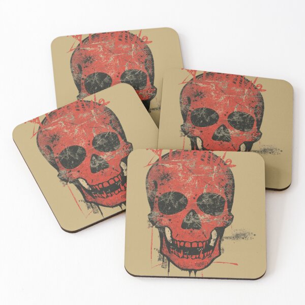 Item preview, Red Grunge Punk Skull Street Art Graphic Design designed and sold by ERODED SELF.