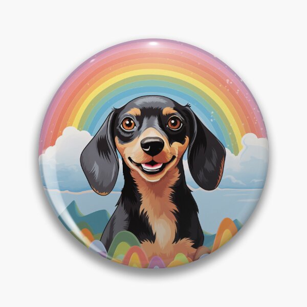 Item preview, Funny Black and Tan Dachshund Colorful Rainbow Cute Mom Dad Kids designed and sold by rafaeltto.