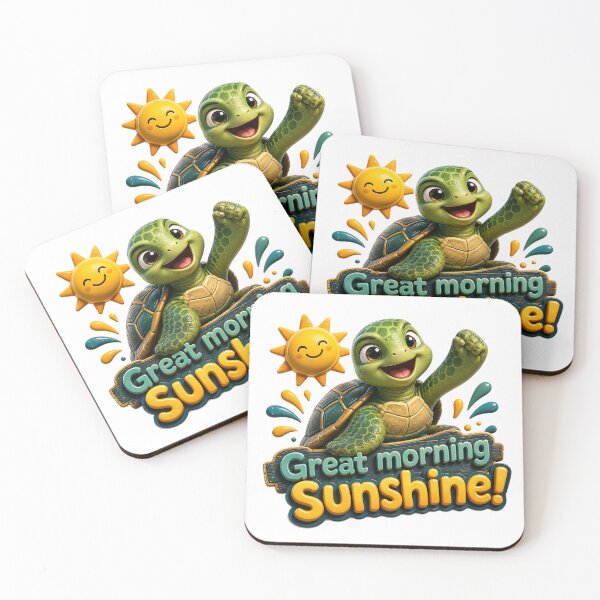 Artikelvorschau, Great Morning Sunshine Turtle Cheer entworfen und verkauft von BlissBlvdShop.