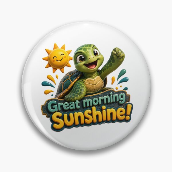 Item preview, Great Morning Sunshine Turtle Cheer designed and sold by BlissBlvdShop.