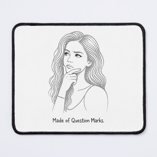 Item preview, Made of Question Marks – Clever Typography Portrait Design designed and sold by DesignsCreative.