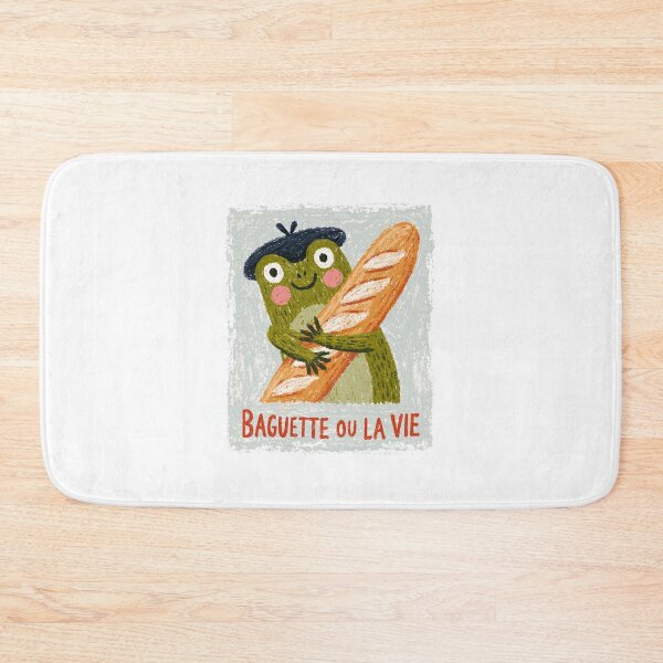 Item preview, Baguette ou la Vie – Funny French Frog with Baguette | Cute French Humor Illustration designed and sold by Ramona-Gliga.