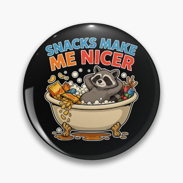 Item preview, Snacks Make Me Nicer Racoon Lovers designed and sold by darudcraft.