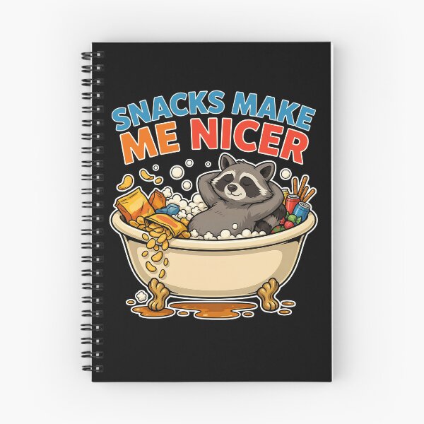 Item preview, Snacks Make Me Nicer Racoon Lovers designed and sold by darudcraft.