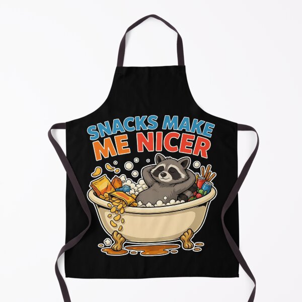 Item preview, Snacks Make Me Nicer Racoon Lovers designed and sold by darudcraft.
