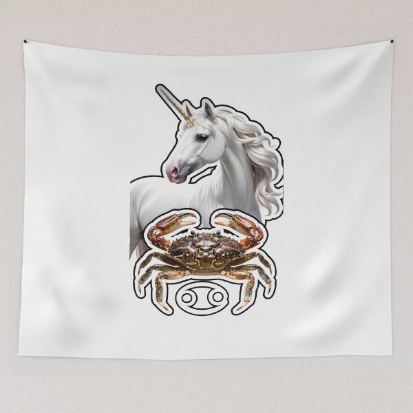 Item preview, Cancer Zodiac Crab Unicorn Tee designed and sold by Zodiac Celestial Art.