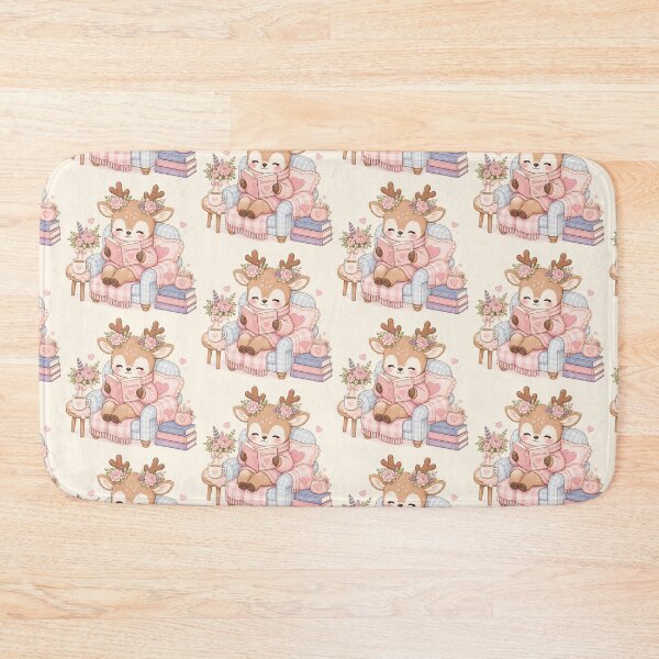 Item preview, Cozy Reading Reindeer | Kawaii Cottagecore Deer Book Lover Art designed and sold by looplandger.