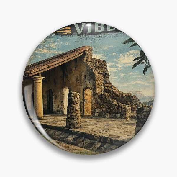 Item preview, Galle Fort Vibes – Ancient Ruins & Coastal Heritage Vintage T-Shirt Design designed and sold by GooniSL.