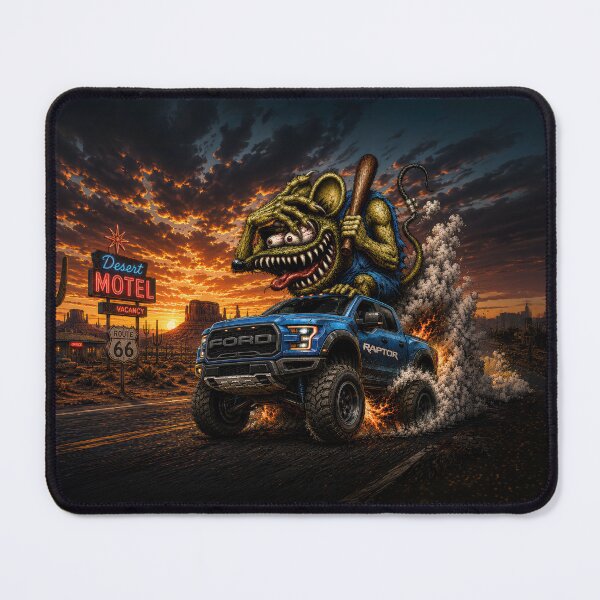 Item preview, Monster Rat Ford Raptor Route 66 Desert Burnout Off-Road Truck Art designed and sold by artistwill.