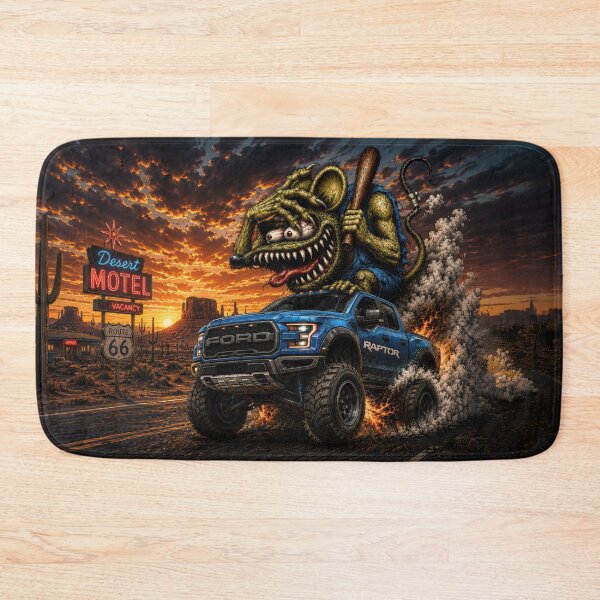Item preview, Monster Rat Ford Raptor Route 66 Desert Burnout Off-Road Truck Art designed and sold by artistwill.