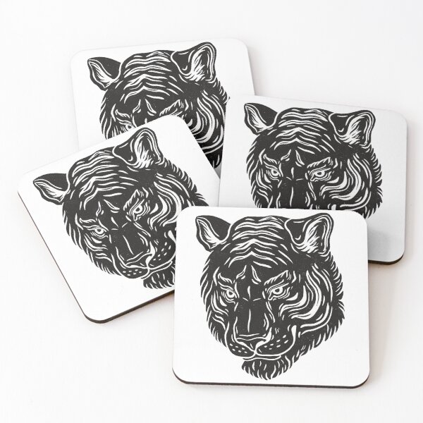 Item preview, Black and White Tiger Illustration designed and sold by Milovidova.