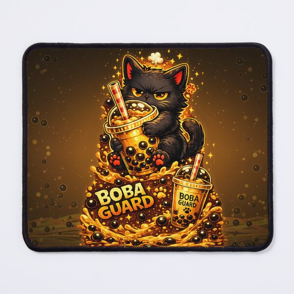 Item preview, Grumpy Black Cat Boba Guard designed and sold by Omni Craft .