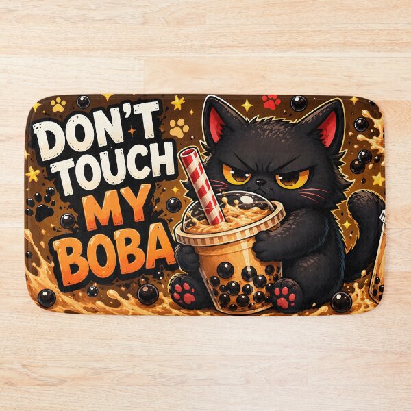 Item preview, Grumpy Black Cat Boba Guard designed and sold by Omni Craft .