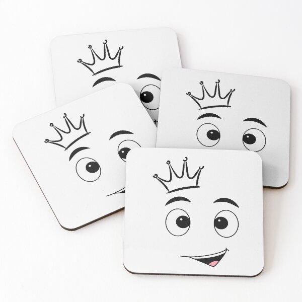 Item preview, Cute Smiling Face with Crown Minimalist Line Art designed and sold by NoraStudioArt.