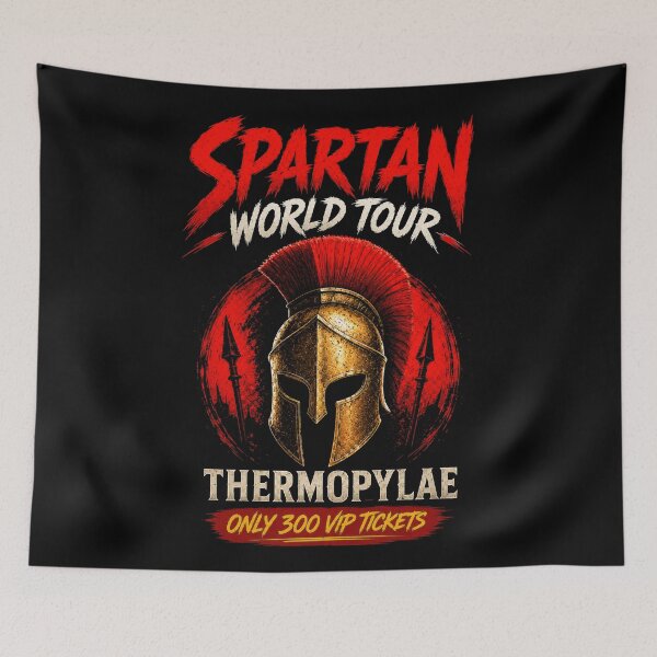 Item preview, Spartan World Tour Thermopylae Warrior Parody designed and sold by Retr0Tshirts.