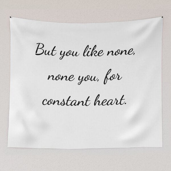 Item preview, “But you like none, none you, for constant heart.” - handwriting black designed and sold by ariksworld.