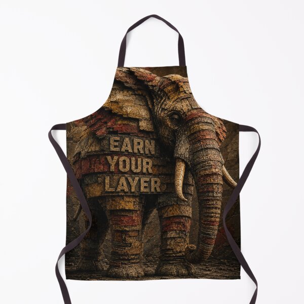 Item preview, Builder Earn Your Layer Elephant Industrial Mosaic Canvas Print designed and sold by SavannaStrikes.