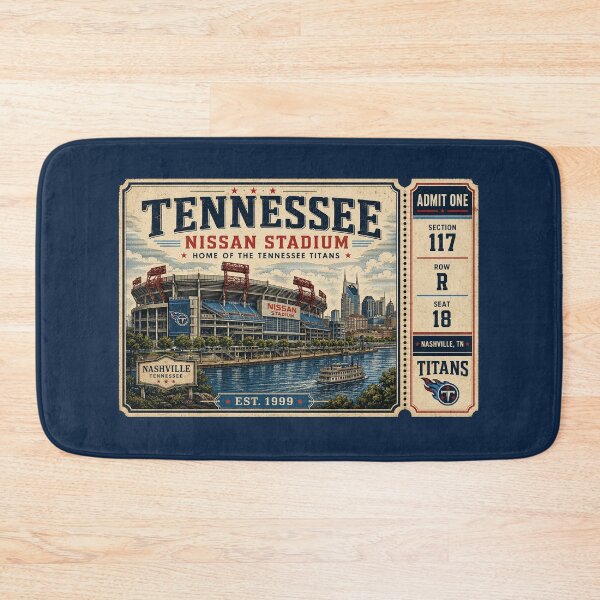 Item preview, Tennessee Titans Nissan Stadium Vintage Ticket, Nashville Football Stadium Art designed and sold by GhostDawgs.
