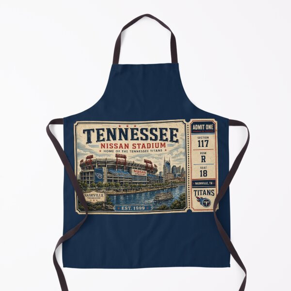 Item preview, Tennessee Titans Nissan Stadium Vintage Ticket, Nashville Football Stadium Art designed and sold by GhostDawgs.