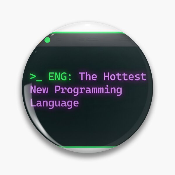 Item preview, ENG Hottest New Programming Language Vibe Coding Sticker designed and sold by TechBro67.