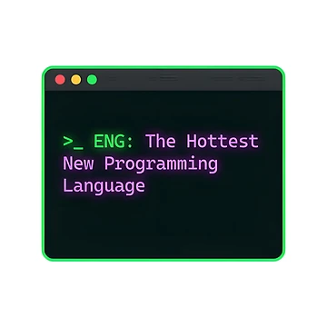 Artwork thumbnail, ENG Hottest New Programming Language Vibe Coding Sticker by cute stuff too