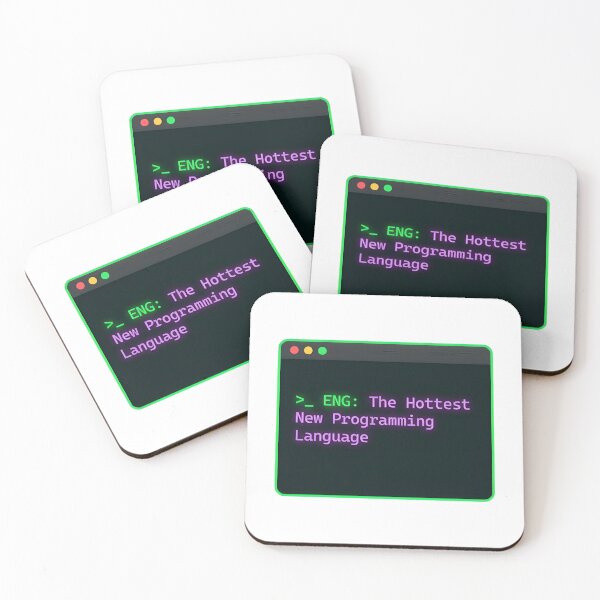 Item preview, ENG Hottest New Programming Language Vibe Coding Sticker designed and sold by TechBro67.