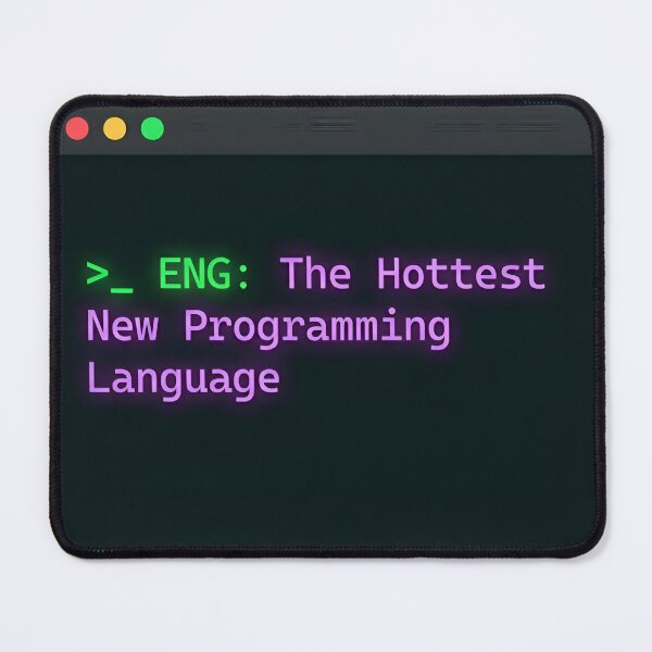 Item preview, ENG Hottest New Programming Language Vibe Coding Sticker designed and sold by TechBro67.