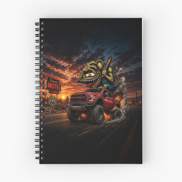 Item preview, Monster Rat Red Ford Raptor Route 66 Desert Burnout Off-Road Truck Art designed and sold by artistwill.